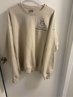 Gildan XL Tan Embroidered Taylor swift themed Ghost Sweatshirt